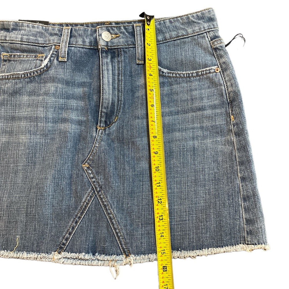 NWT Joes Jeans Sz 26 Women High-Rise Blue Jean Denim Skirt Distressed Frayed NEW - Picture 6 of 9